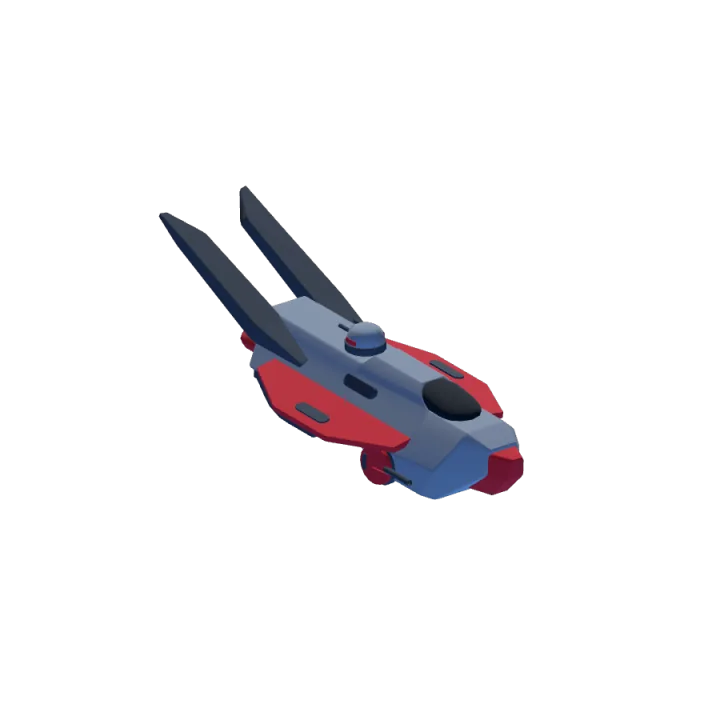 Corvette 02 starter hull in red, white, and blue