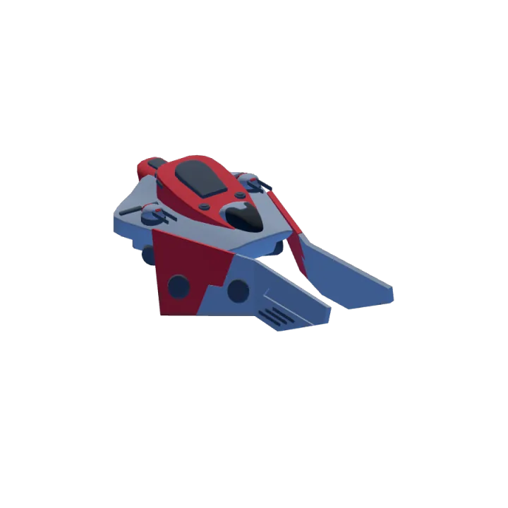 Corvette 05 industrial hull in red, white, and blue