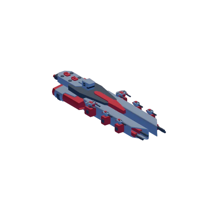 Destroyer 03 siege hull in red, white, and blue