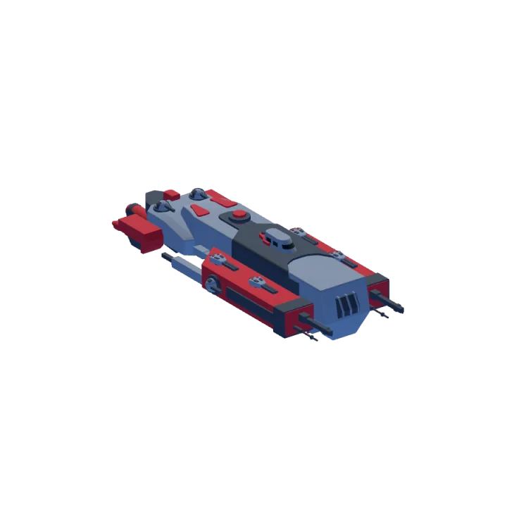 Destroyer 04 family gate hull in red, white, and blue