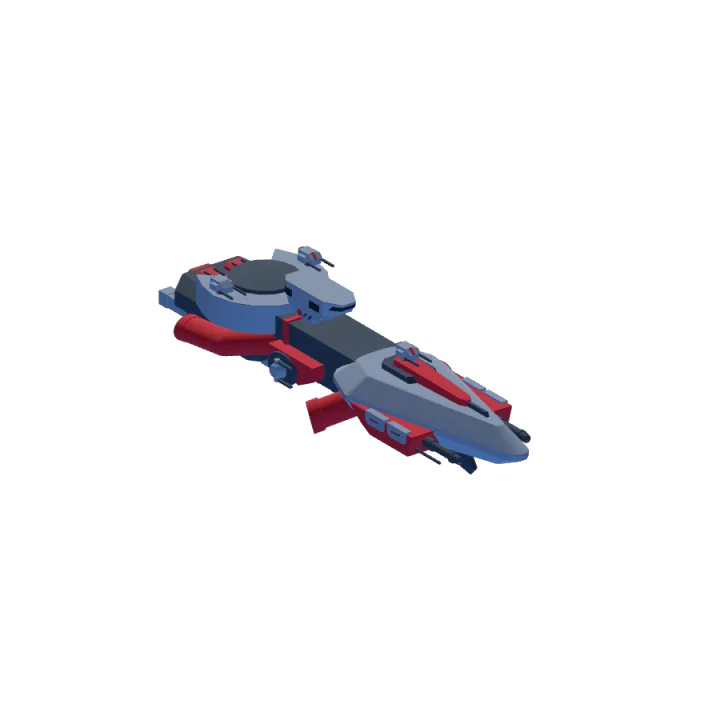 Destroyer 05 industrial hull in red, white, and blue