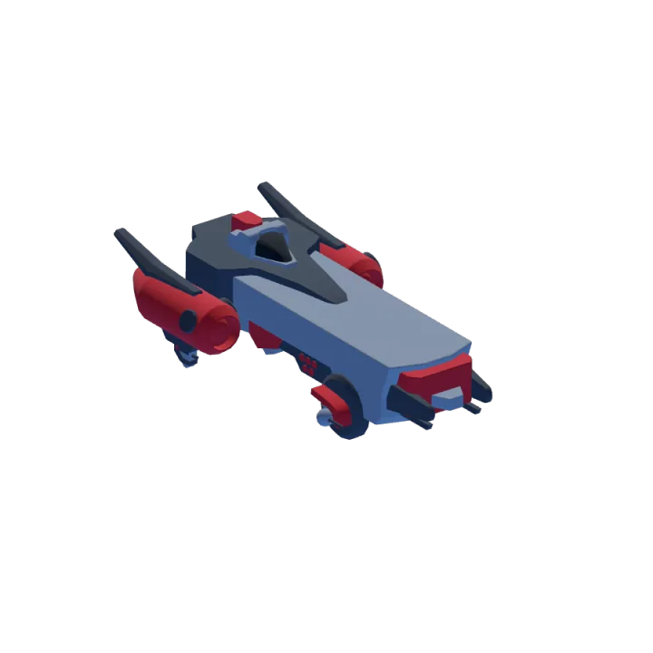 Frigate 03 strike hull in red, white, and blue
