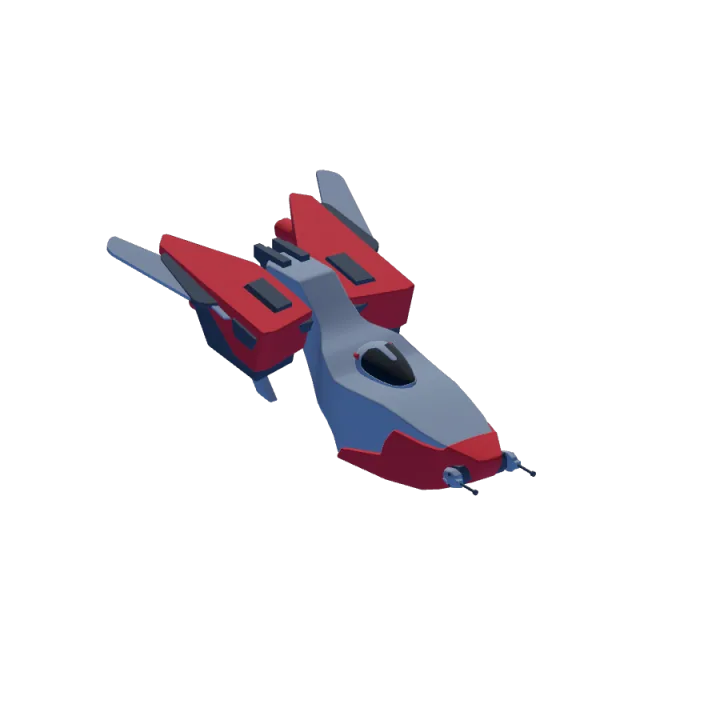 Frigate 04 family gate hull in red, white, and blue