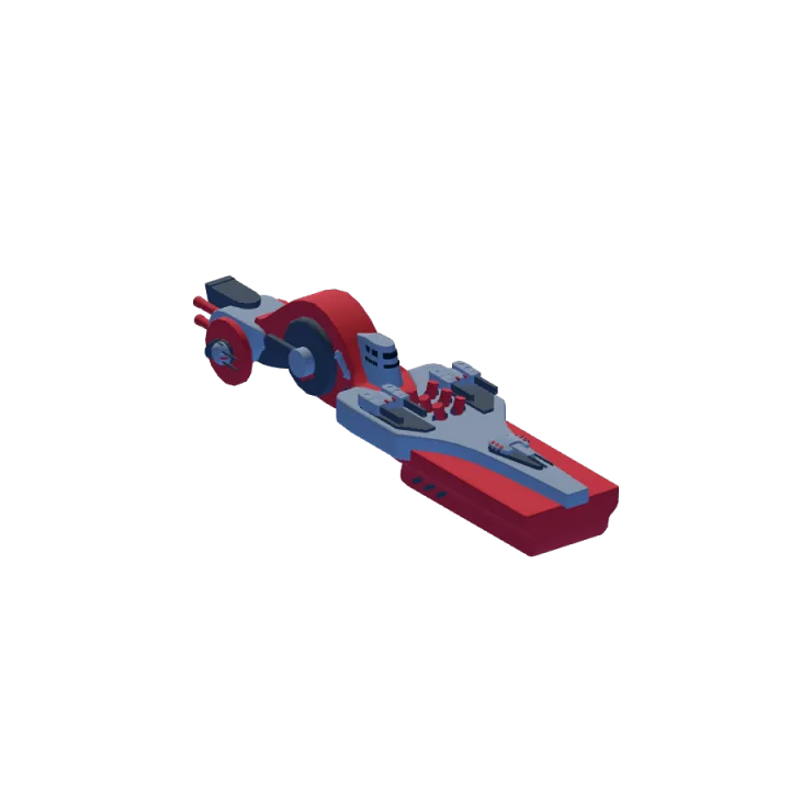 Light Cruiser 02 balanced hull in red, white, and blue