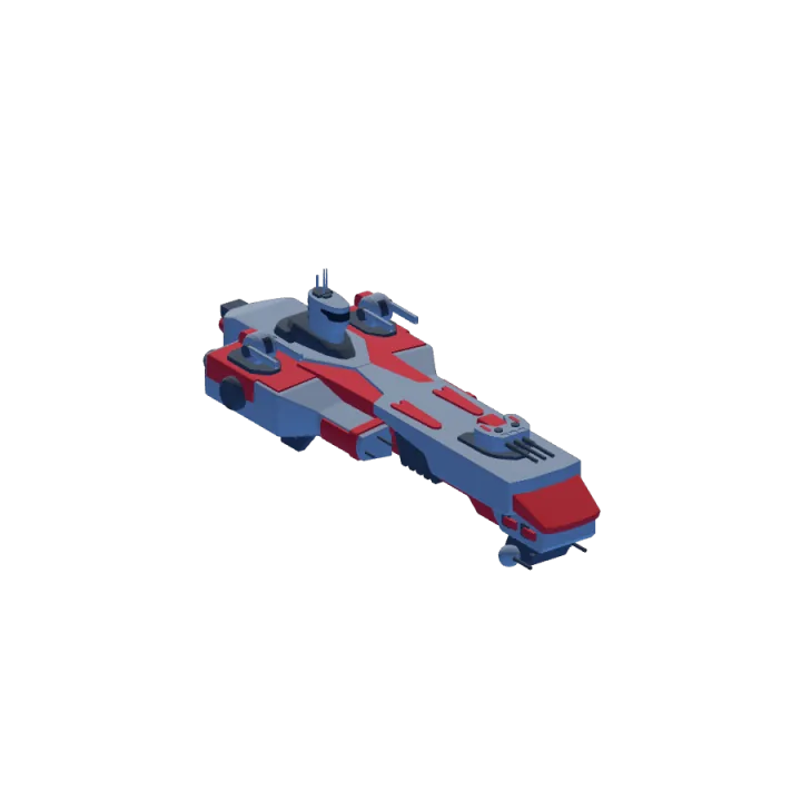 Light Cruiser 04 family gate hull in red, white, and blue